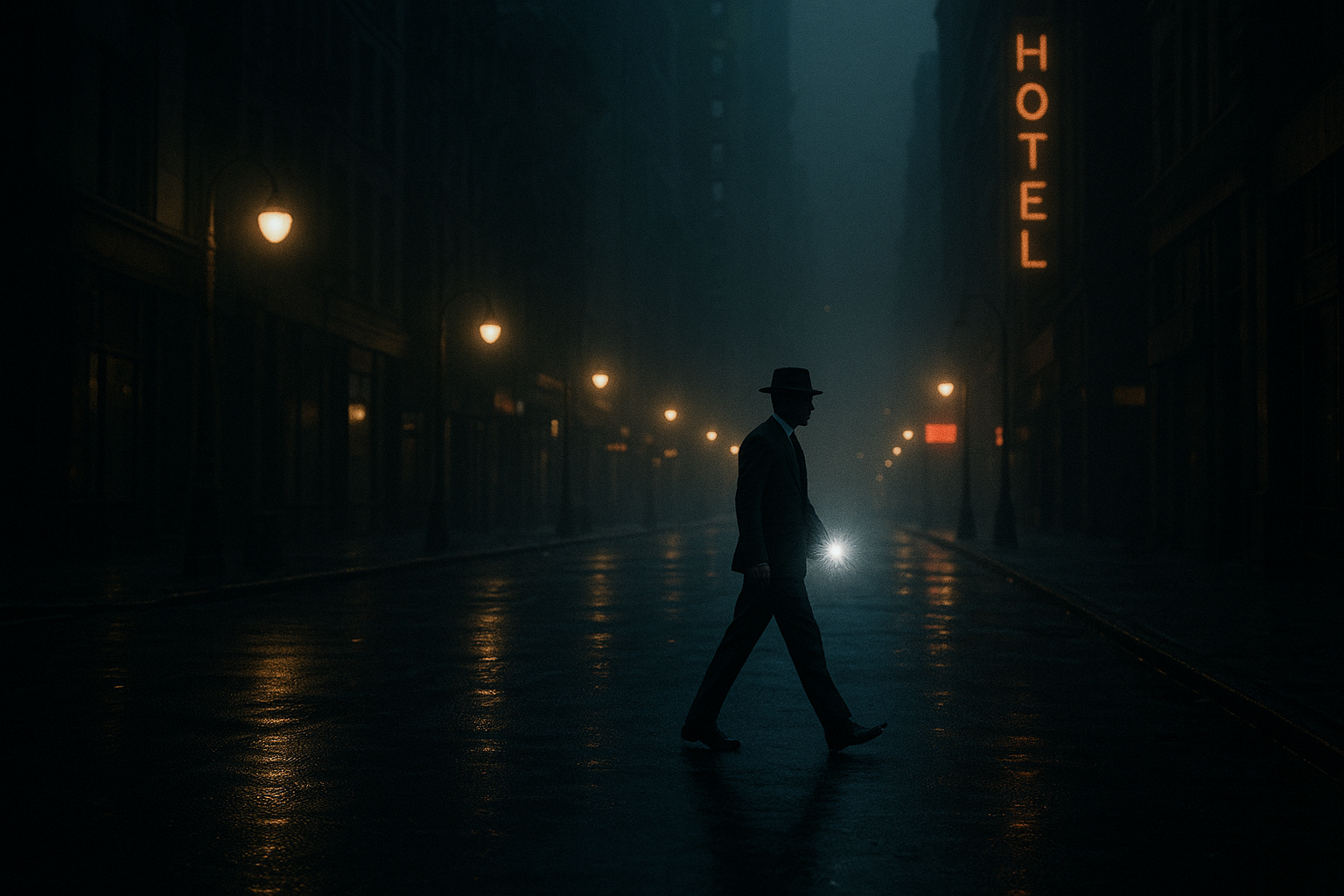 right now the guy is walking towards me i want like to walk to the right right foot forward and back foot back and a shine from the place of his wrist like a white shiny sparkle.keep him at the currunt distance. dont show the watch just a sparkle of white light